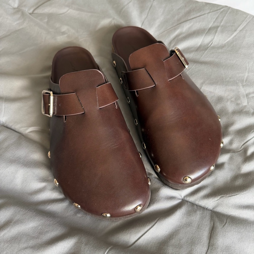 Universal Thread Brown Studded Clogs - image 4